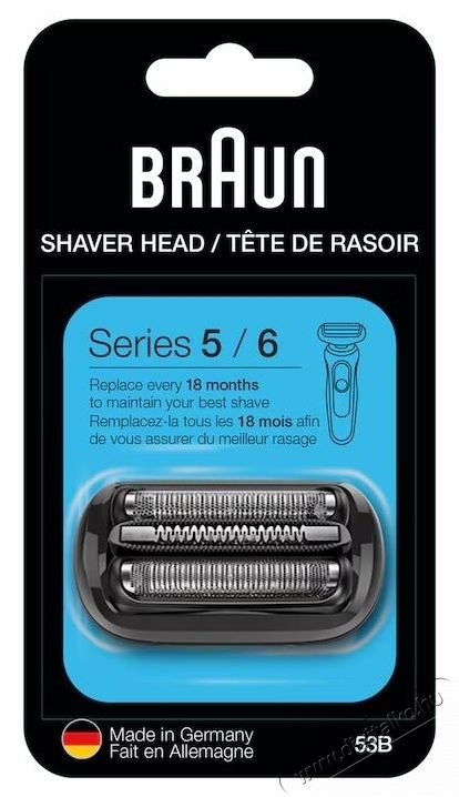 BRAUN 53B p&oacute;tfej combipack, Series 5 borotv&aacute;khoz Sz&eacute;ps&eacute;g&aacute;pol&aacute;s / Eg&eacute;szs&eacute;g - Szőrtelen&iacute;tő / borotva - F&eacute;rfi szőrtelen&iacute;tő kieg&eacute;sz&iacute;tő - 536261
