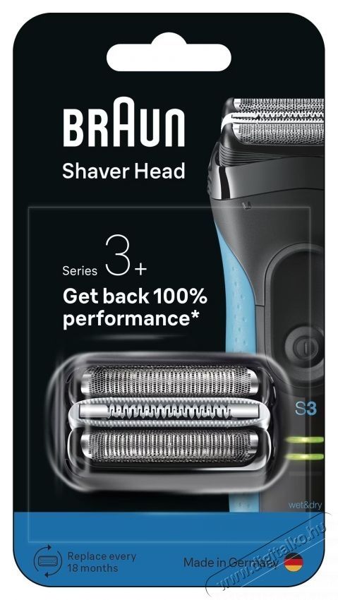 BRAUN Seria 3+ 32B ORIGINAL elektromos borotva p&oacute;tfej Sz&eacute;ps&eacute;g&aacute;pol&aacute;s / Eg&eacute;szs&eacute;g - Szőrtelen&iacute;tő / borotva - F&eacute;rfi szőrtelen&iacute;tő kieg&eacute;sz&iacute;tő - 536262