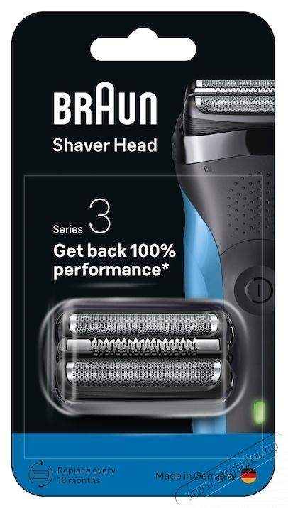 BRAUN Series 3 21B EREDETI elektromos borotva p&oacute;tfej, Get back 100% performance, kompatibilis a Series 3 borotv&aacute;kkal. Sz&eacute;ps&eacute;g&aacute;pol&aacute;s / Eg&eacute;szs&eacute;g - Szőrtelen&iacute;tő / borotva - F&eacute;rfi szőrtelen&iacute;tő kieg&eacute;sz&iacute;tő - 536260