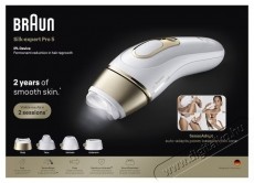 BRAUN Silk-expert PRO 5 PL5412 IPL epil&aacute;tor, Automatikus &eacute;s folyamatos &eacute;rz&eacute;kelő Skin Pro 2.0, Feh&eacute;r/Arany Sz&eacute;ps&eacute;g&aacute;pol&aacute;s / Eg&eacute;szs&eacute;g - Szőrtelen&iacute;tő / borotva - Tart&oacute;s szőrtelen&iacute;tő - 536271