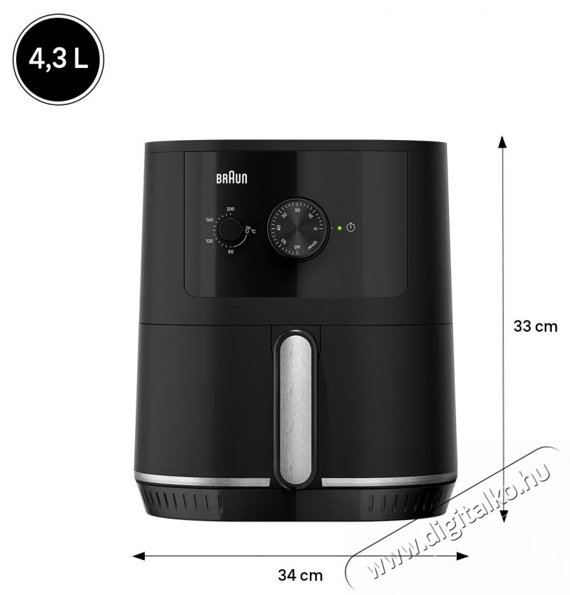 BRAUN HF3000 FORR&Oacute;LEVEGŐS S&Uuml;TŐ Konyhai term&eacute;kek - Konyhai kisg&eacute;p (s&uuml;t&eacute;s / főz&eacute;s / hűt&eacute;s / &eacute;telk&eacute;sz&iacute;t&eacute;s) - L&eacute;gkever&eacute;ses főzőg&eacute;p / elektromos kukta / multifunkci&oacute;s s&uuml;tő - 502913