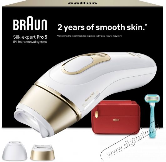 BRAUN IPL Silk-expert Pro 5 PL5221 Villan&oacute;f&eacute;nyes szőrtelen&iacute;tő Sz&eacute;ps&eacute;g&aacute;pol&aacute;s / Eg&eacute;szs&eacute;g - Szőrtelen&iacute;tő / borotva - Tart&oacute;s szőrtelen&iacute;tő - 540827