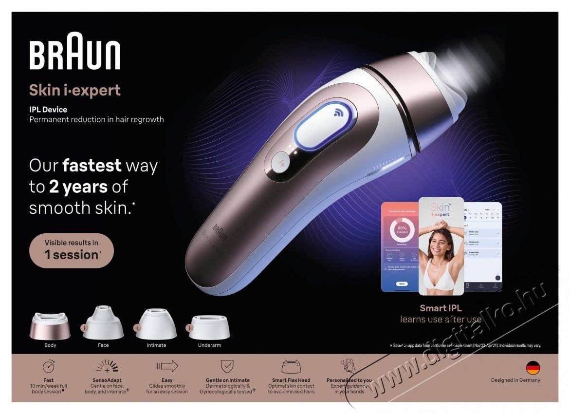 BRAUN Smart IPL Skin i-expert 7 PL7432 Villan&oacute;f&eacute;nyes szőrtelen&iacute;tő Sz&eacute;ps&eacute;g&aacute;pol&aacute;s / Eg&eacute;szs&eacute;g - Szőrtelen&iacute;tő / borotva - Tart&oacute;s szőrtelen&iacute;tő - 540825