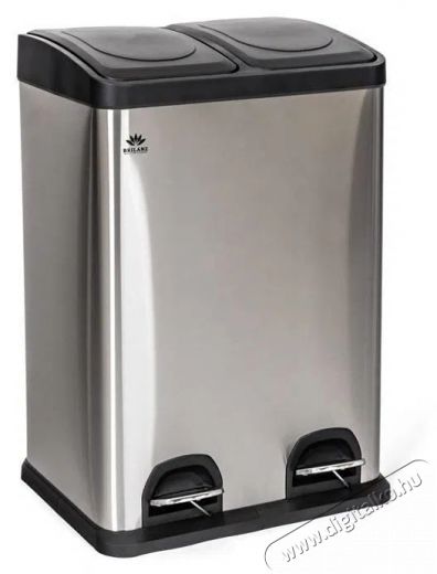 Brilanz Savery Szelektív hulladékgyűjtő, rozsdamentes acél, 40 l, 2×20 l Háztartás / Otthon / Kültér - Lakásfelszerelés - Szemetes - 504718