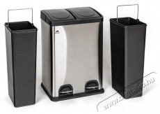 Brilanz Savery Szelektív hulladékgyűjtő, rozsdamentes acél, 40 l, 2×20 l Háztartás / Otthon / Kültér - Lakásfelszerelés - Szemetes - 504718