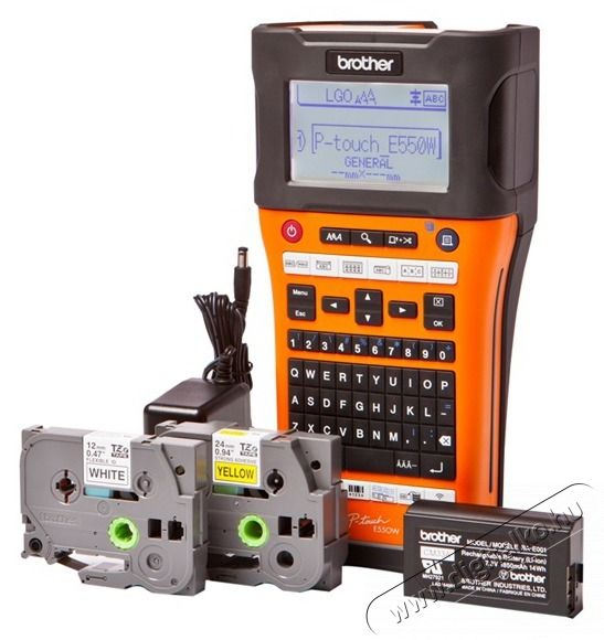 Brother C&iacute;mkenyomtat&oacute; PT-E550WVP, k&eacute;zi (ipari), QWERTY billentyűzet, TZe szalag: 3,5-24mm, t&ouml;lthető akku, hordt&aacute;sk&aacute;val Iroda &eacute;s sz&aacute;m&iacute;t&aacute;stechnika - C&iacute;mkenyomtat&oacute; - C&iacute;mkenyomtat&oacute; - 479512
