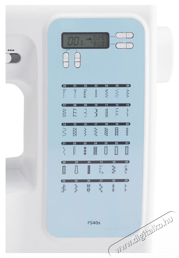 Brother FS40S sz&aacute;m&iacute;t&oacute;g&eacute;pes varr&oacute;g&eacute;p, 40 m&oacute;d, LCD k&eacute;pernyő, Start/stop gomb, C&eacute;rnafűző, &Aacute;ll&iacute;that&oacute; sz&eacute;less&eacute;g, 5 gomblyuk modell, LED vil&aacute;g&iacute;t&aacute;s, 750 imp/min., Feh&eacute;r H&aacute;ztart&aacute;s / Otthon / K&uuml;lt&eacute;r - Varr&oacute;g&eacute;p - 533141