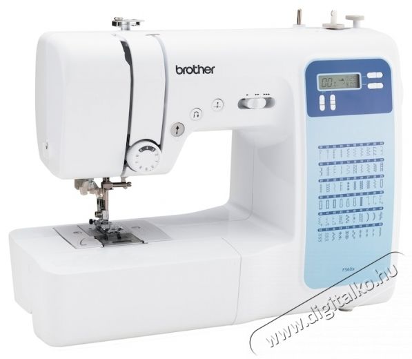 Brother FS60X sz&aacute;m&iacute;t&oacute;g&eacute;pes varr&oacute;g&eacute;p, 60 &ouml;lt&eacute;s, LCD kijelző, start/stop gomb, sebess&eacute;gkorl&aacute;toz&oacute; gomb, c&eacute;rnafűző, 7 gomblyuk, 1 &ouml;lt&eacute;s, 750 imp/min, feh&eacute;r H&aacute;ztart&aacute;s / Otthon / K&uuml;lt&eacute;r - Varr&oacute;g&eacute;p - 533143