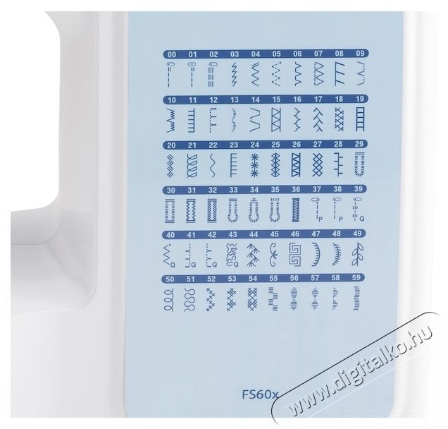 Brother FS60X sz&aacute;m&iacute;t&oacute;g&eacute;pes varr&oacute;g&eacute;p, 60 &ouml;lt&eacute;s, LCD kijelző, start/stop gomb, sebess&eacute;gkorl&aacute;toz&oacute; gomb, c&eacute;rnafűző, 7 gomblyuk, 1 &ouml;lt&eacute;s, 750 imp/min, feh&eacute;r H&aacute;ztart&aacute;s / Otthon / K&uuml;lt&eacute;r - Varr&oacute;g&eacute;p - 533143