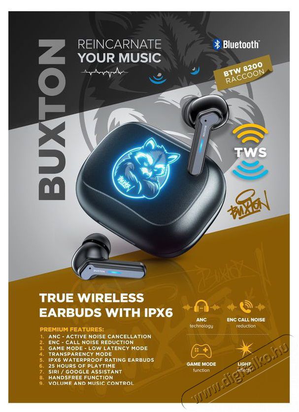 Buxton BTW 8200 Audio-Video / Hifi / Multim&eacute;dia - F&uuml;l &eacute;s Fejhallgat&oacute;k - F&uuml;lhallgat&oacute; - 518621