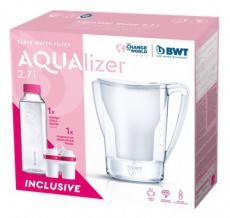 Bwt Aqualizer Home 125626883 2,7l fehér vízszűrő kancsó + üvegkulacs Konyhai termékek - Vízszűrő - Vízszűrő - 502074
