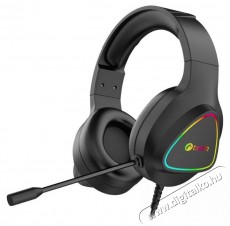 C-TECH Midas GHS-17BK, RGB, fekete Audio-Video / Hifi / Multimédia - Fül és Fejhallgatók - Fejhallgató mikrofonnal / headset - 518624