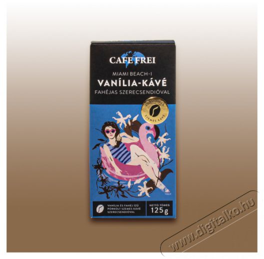 Cafe Frei Miami Beachi Vaníliakávé 125g szemes kávé Konyhai termékek - Kávéfőző / kávéörlő / kiegészítő - Kávé kapszula / pod / szemes / őrölt kávé - 439233