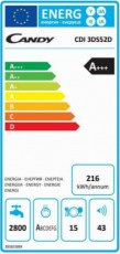 Candy CDI3DS52D Beépíthető mosogatógép Konyhai termékek - Mosogatógép - Normál (60cm) beépíthető mosogatógép - 353778