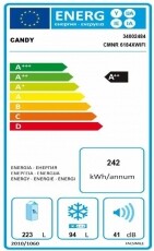 Candy CMNR6184WWIFI alulfagyasztós hűtő Konyhai termékek - Hűtő, fagyasztó (szabadonálló) - Alulfagyasztós kombinált hűtő - 350568