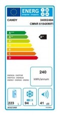 Candy CMNR 6184 XWIFI NoFrost alulfagyasztós hűtő Konyhai termékek - Hűtő, fagyasztó (szabadonálló) - Alulfagyasztós kombinált hűtő - 350569