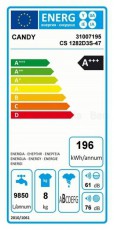 Candy CS 1282D3-S elöltöltős mosógép Háztartás / Otthon / Kültér - Mosógép / szárítógép - Elöltöltős normál (60cm-ig) mosógép - 308657