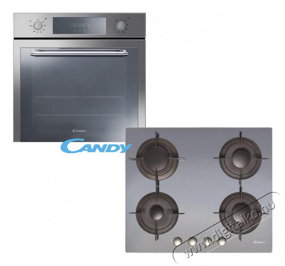 Candy FCE 825 XL + CVG 64 SGX beépíthető szett Konyhai termékek - Sütő-főzőlap, tűzhely (beépíthető) - Sütő-főzőlap szett (beépíthető) - 350499