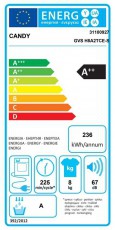 Candy GVSH8A2TCE-S hőszivattyús szárítógép Háztartás / Otthon / Kültér - Mosógép / szárítógép - Szárítógép - 331231