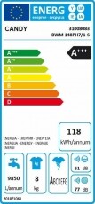 Candy BWM 148PH7/1-S elöltöltős mosógép Háztartás / Otthon / Kültér - Mosógép / szárítógép - Elöltöltős normál (60cm-ig) mosógép - 341215