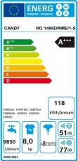 Candy RO 1486DWME/1-S el&ouml;lt&ouml;ltős mos&oacute;g&eacute;p H&aacute;ztart&aacute;s / Otthon / K&uuml;lt&eacute;r - Mos&oacute;g&eacute;p / sz&aacute;r&iacute;t&oacute;g&eacute;p - El&ouml;lt&ouml;ltős norm&aacute;l (60cm-ig) mos&oacute;g&eacute;p - 367308
