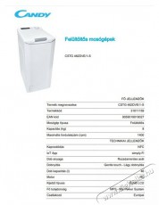 Candy CSTG 482DVE/1-S felültöltős mosógép Háztartás / Otthon / Kültér - Mosógép / szárítógép - Felültöltős mosógép - 378272