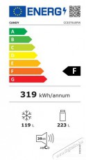 Candy CCE 3T618FW alulfagyasztós hűtő Konyhai termékek - Hűtő, fagyasztó (szabadonálló) - Alulfagyasztós kombinált hűtő - 380576