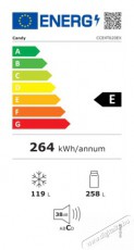 Candy CCE4T620EX hűtőszekrény Konyhai termékek - Hűtő, fagyasztó (szabadonálló) - Alulfagyasztós kombinált hűtő - 475479