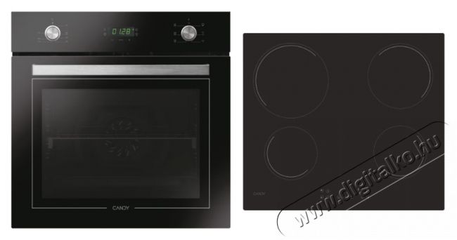 Candy PCT25CBCH64CCB beépíthető sütő + kerámia főzőlap Konyhai termékek - Sütő-főzőlap, tűzhely (beépíthető) - Sütő-főzőlap szett (beépíthető) - 500738
