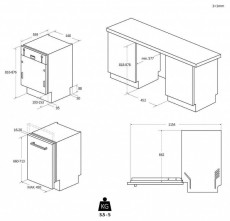Candy CDIH 2D949 beépíthető mosogatógép, 9 teríték, keskeny Konyhai termékek - Mosogatógép - Normál (60cm) beépíthető mosogatógép - 505305