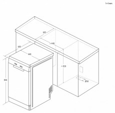 Candy CDPH 2D1047S mosogatógép, keskeny, 10 teríték, ezüst Konyhai termékek - Mosogatógép - Normál (60cm) szabadonálló mosogatógép - 505290