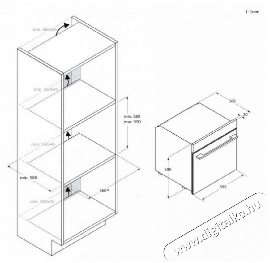 Candy CA6 NP5B3YTB fekete, be&eacute;p&iacute;thető, s&uuml;tőt&eacute;r: 78L, s&uuml;tő Konyhai term&eacute;kek - S&uuml;tő-főzőlap, tűzhely (be&eacute;p&iacute;thető) - S&uuml;tő (be&eacute;p&iacute;thető) - 513416