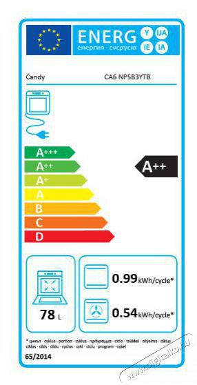 Candy CA6 NP5B3YTB fekete, be&eacute;p&iacute;thető, s&uuml;tőt&eacute;r: 78L, s&uuml;tő Konyhai term&eacute;kek - S&uuml;tő-főzőlap, tűzhely (be&eacute;p&iacute;thető) - S&uuml;tő (be&eacute;p&iacute;thető) - 513416