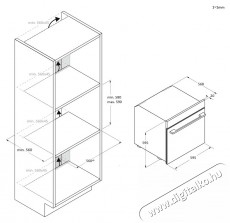 Candy C6 NP3T3HTB BAKE 600 S&uuml;tő (be&eacute;p&iacute;thető) Konyhai term&eacute;kek - S&uuml;tő-főzőlap, tűzhely (be&eacute;p&iacute;thető) - S&uuml;tő (be&eacute;p&iacute;thető) - 527101