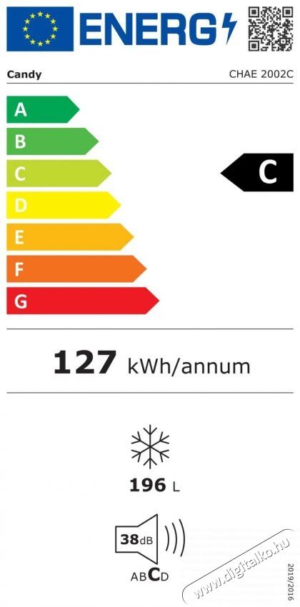 Candy CHAE 2002C Fagyaszt&oacute;l&aacute;da Konyhai term&eacute;kek - Hűtő, fagyaszt&oacute; (szabadon&aacute;ll&oacute;) - Fagyaszt&oacute;l&aacute;da - 527100