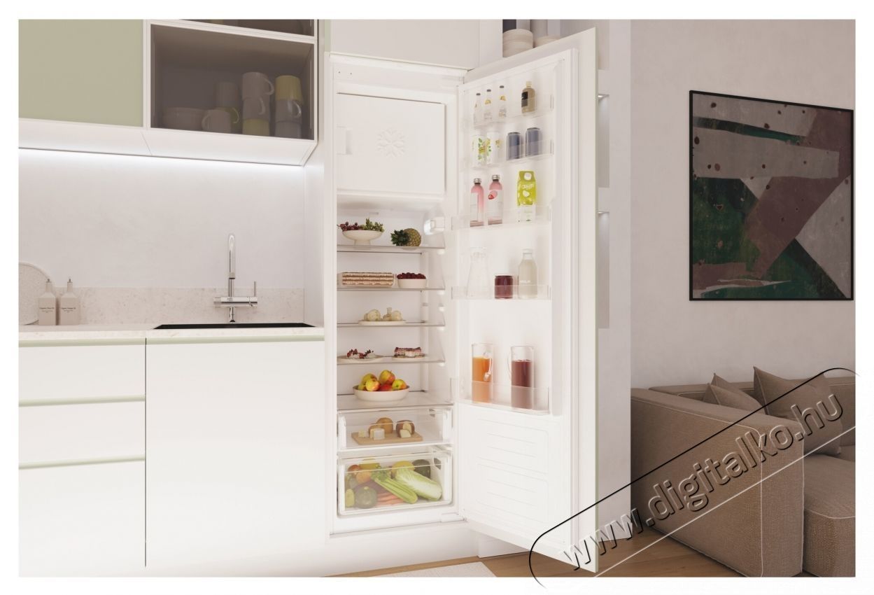 Candy CM4S518EW Be&eacute;p&iacute;thető egyajt&oacute;s hűtőszekr&eacute;ny, 286l, E energiaoszt&aacute;ly, LED vil&aacute;g&iacute;t&aacute;s, Megford&iacute;that&oacute; ajt&oacute;, H 177 cm Konyhai term&eacute;kek - Hűtő, fagyaszt&oacute; (be&eacute;p&iacute;thető) - Egyajt&oacute;s hűtő - 533153