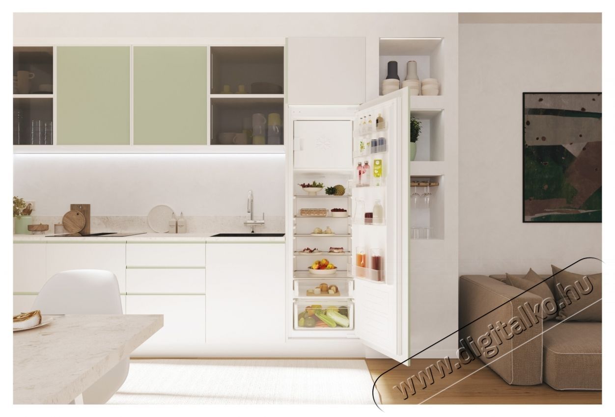 Candy CM4S518EW Be&eacute;p&iacute;thető egyajt&oacute;s hűtőszekr&eacute;ny, 286l, E energiaoszt&aacute;ly, LED vil&aacute;g&iacute;t&aacute;s, Megford&iacute;that&oacute; ajt&oacute;, H 177 cm Konyhai term&eacute;kek - Hűtő, fagyaszt&oacute; (be&eacute;p&iacute;thető) - Egyajt&oacute;s hűtő - 533153