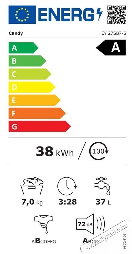 Candy ProWash 100 SLIM EY 27SB7-S mos&oacute;g&eacute;p H&aacute;ztart&aacute;s / Otthon / K&uuml;lt&eacute;r - Mos&oacute;g&eacute;p / sz&aacute;r&iacute;t&oacute;g&eacute;p - El&ouml;lt&ouml;ltős norm&aacute;l (60cm-ig) mos&oacute;g&eacute;p - 535106