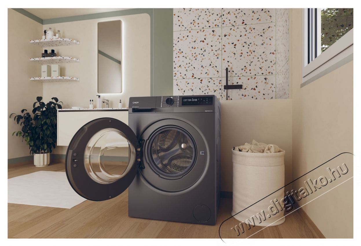 Candy ProWash 500 BR 410B8G-S mos&oacute;g&eacute;p, 10kg, 1400RPM, 16 program, Inverter motor, Steam, Touch kijelző, Soft Drum, Dual Spray, Wi-Fi, A energiaoszt&aacute;ly, Antracit H&aacute;ztart&aacute;s / Otthon / K&uuml;lt&eacute;r - Mos&oacute;g&eacute;p / sz&aacute;r&iacute;t&oacute;g&eacute;p - El&ouml;lt&ouml;ltős norm&aacute;l (60cm-ig) mos&oacute;g&eacute;p - 536328