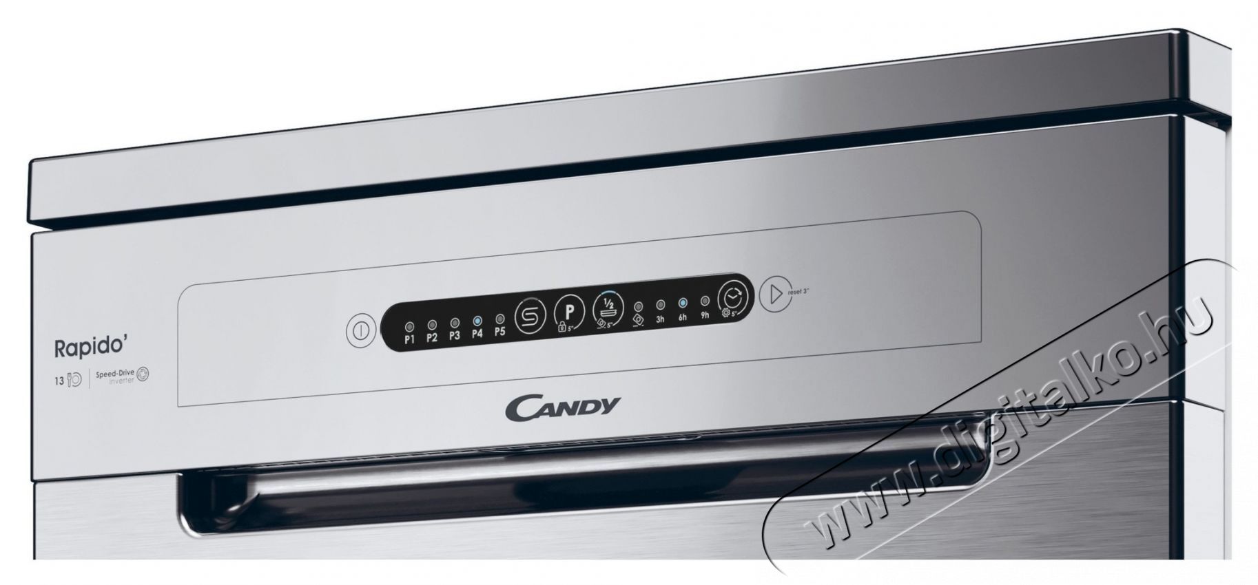 Candy Rapido CF 3E9E0, Mosogat&oacute;g&eacute;p, rozsdamentes ac&eacute;l Konyhai term&eacute;kek - Mosogat&oacute;g&eacute;p - Norm&aacute;l (60cm) szabadon&aacute;ll&oacute; mosogat&oacute;g&eacute;p - 535085