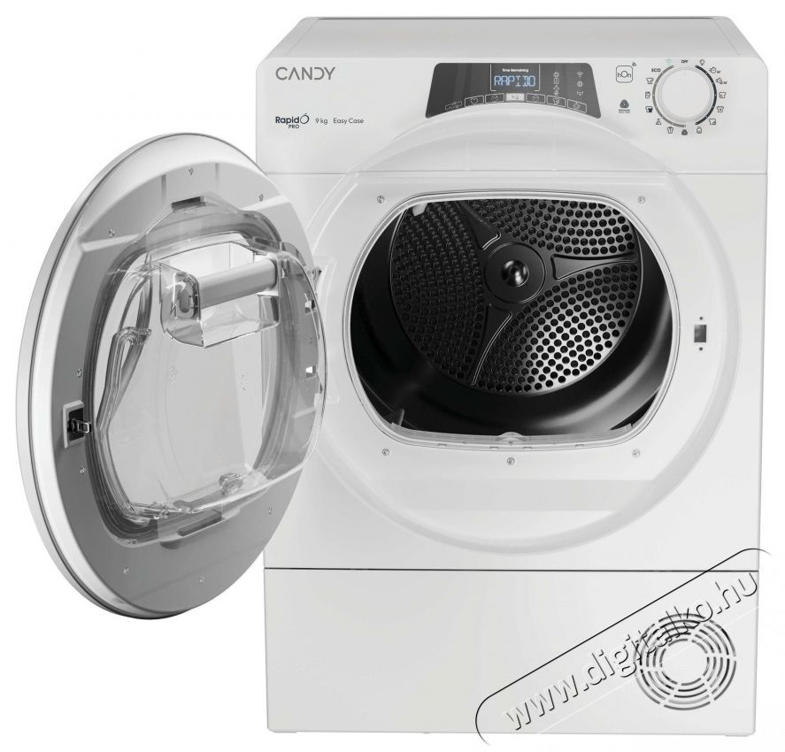 Candy Rapido RP EH9N2TE-S hőszivatty&uacute;s sz&aacute;r&iacute;t&oacute;g&eacute;p, 9 kg, Wi-Fi, EasyCase, Sz&aacute;r&iacute;t&aacute;si szenzor, Gyűrőd&eacute;smentes, D energiaoszt&aacute;ly, Feh&eacute;r H&aacute;ztart&aacute;s / Otthon / K&uuml;lt&eacute;r - Mos&oacute;g&eacute;p / sz&aacute;r&iacute;t&oacute;g&eacute;p - Sz&aacute;r&iacute;t&oacute;g&eacute;p - 536329