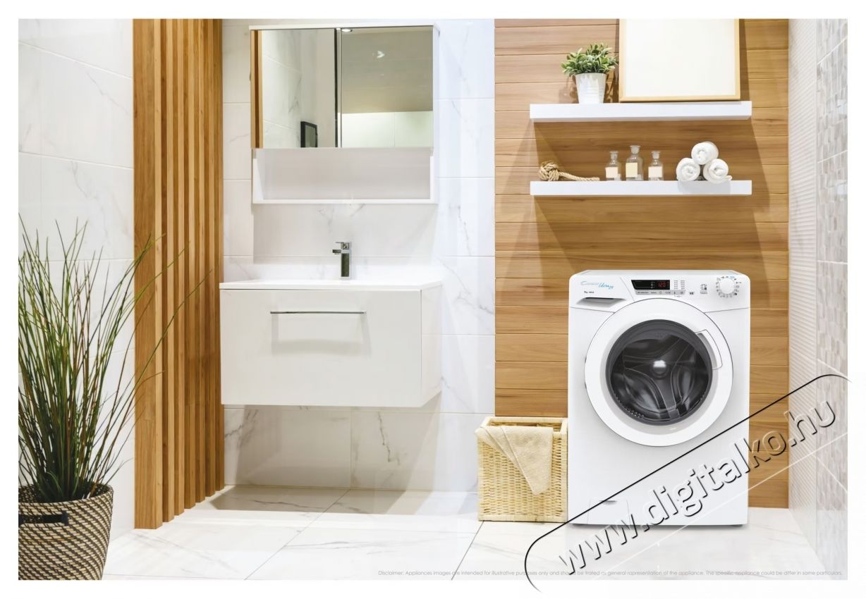 Candy HES14104TWM6/1-S mos&oacute;g&eacute;p, 10 kg, A energiaoszt&aacute;ly, Feh&eacute;r H&aacute;ztart&aacute;s / Otthon / K&uuml;lt&eacute;r - Mos&oacute;g&eacute;p / sz&aacute;r&iacute;t&oacute;g&eacute;p - El&ouml;lt&ouml;ltős mos&oacute;g&eacute;p (be&eacute;p&iacute;thető) - 536313