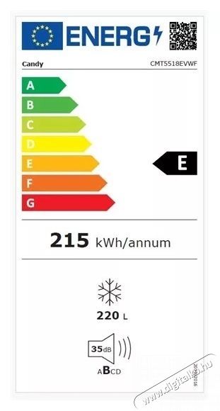 Candy CMT5518EVWF be&eacute;p&iacute;thető fagyaszt&oacute;szekr&eacute;ny, 220 liter Konyhai term&eacute;kek - Hűtő, fagyaszt&oacute; (szabadon&aacute;ll&oacute;) - Fagyaszt&oacute;szekr&eacute;ny - 538170