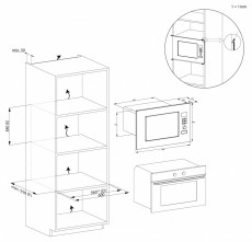 Candy CA38FL7NWBX 800W, 20literes, inox, be&eacute;p&iacute;thető, mikrohull&aacute;m&uacute; s&uuml;tő Konyhai term&eacute;kek - Mikrohull&aacute;m&uacute; s&uuml;tő - Mikrohull&aacute;m&uacute; s&uuml;tő (be&eacute;p&iacute;thető) - 538458