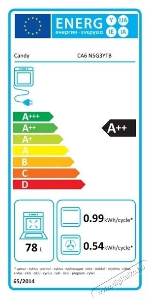 Candy CA6 N5G3YTB fekete, be&eacute;p&iacute;thető, s&uuml;tőt&eacute;r: 78 liter, l&eacute;gkever&eacute;ses, grill s&uuml;tő Konyhai term&eacute;kek - S&uuml;tő-főzőlap, tűzhely (be&eacute;p&iacute;thető) - S&uuml;tő (be&eacute;p&iacute;thető) - 538406