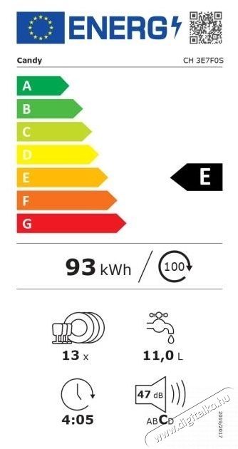 Candy CH 3E7F0S ez&uuml;st, programok sz&aacute;ma:7, be&eacute;p&iacute;thető, 13 ter&iacute;t&eacute;kes mosogat&oacute;g&eacute;p Konyhai term&eacute;kek - Mosogat&oacute;g&eacute;p - Norm&aacute;l (60cm) be&eacute;p&iacute;thető mosogat&oacute;g&eacute;p - 539150
