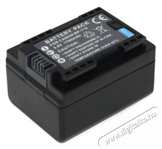 CANON BP-718 Li-ion Akkumulátor (1790mAh) Akkuk és töltők - Li-ion akkumulátor és töltő (gyári) - Akku - 265361
