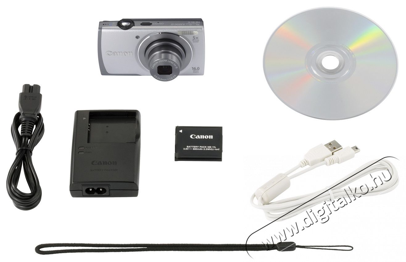 CANON PowerShot A3500 IS ez&uuml;st F&eacute;nyk&eacute;pezőg&eacute;p / kamera - Kompakt f&eacute;nyk&eacute;pezőg&eacute;p - Norm&aacute;l tud&aacute;s&uacute; kompakt - 262855