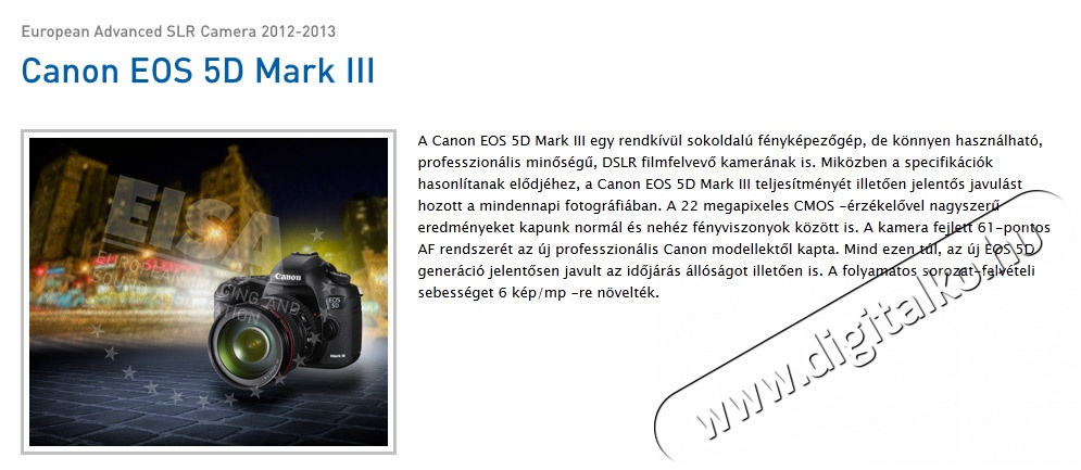 CANON EOS 5D Mark III + 24-105mm Kit (3 &eacute;v garancia!) F&eacute;nyk&eacute;pezőg&eacute;p / kamera - DSLR t&uuml;k&ouml;rreflexes f&eacute;nyk&eacute;pezőg&eacute;p - 254208