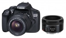 CANON EOS 1300D + 18-55mm IS II +50mm 1,8 STM Kit Fényképezőgép / kamera - DSLR tükörreflexes fényképezőgép - 303519